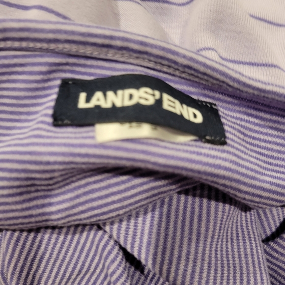 Lands End Size 1x Reverisble Purple Stripes Tank Dress - Picture 6 of 7
